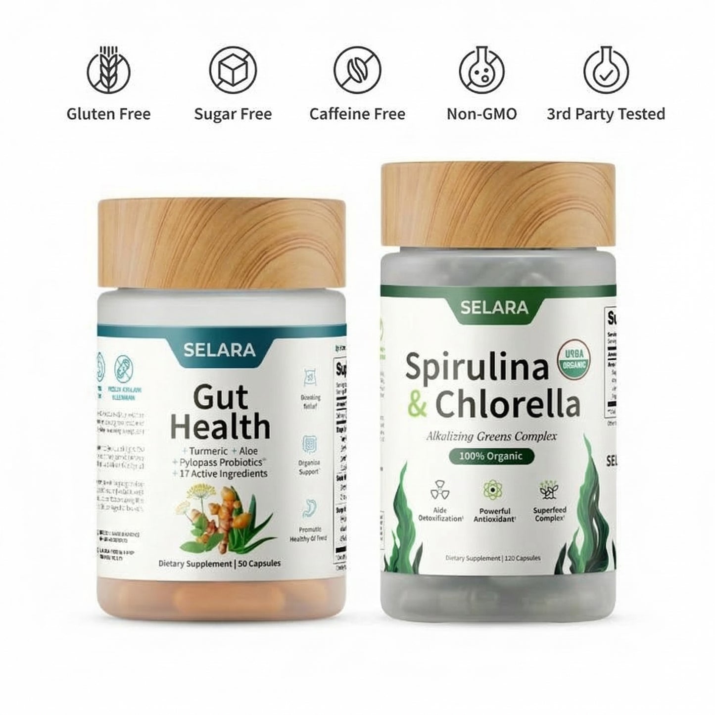 Gut Health Duo – Probiotics + Spirulina & Chlorella